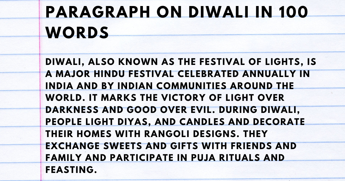 paragraph on diwali