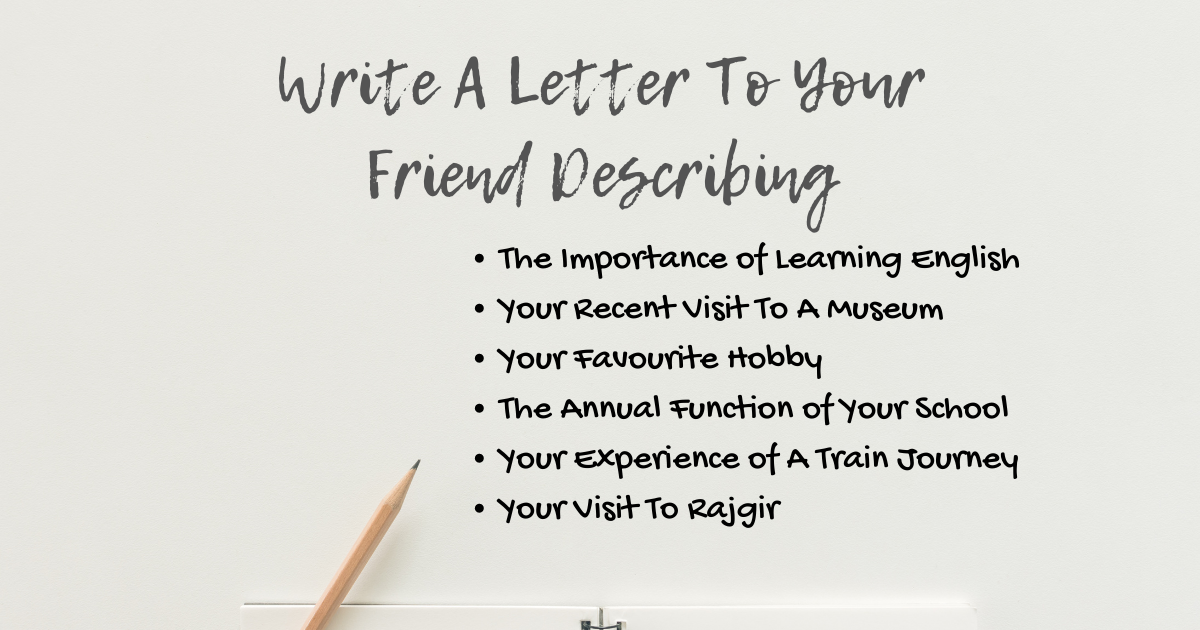 A Letter To Your Friend Describing